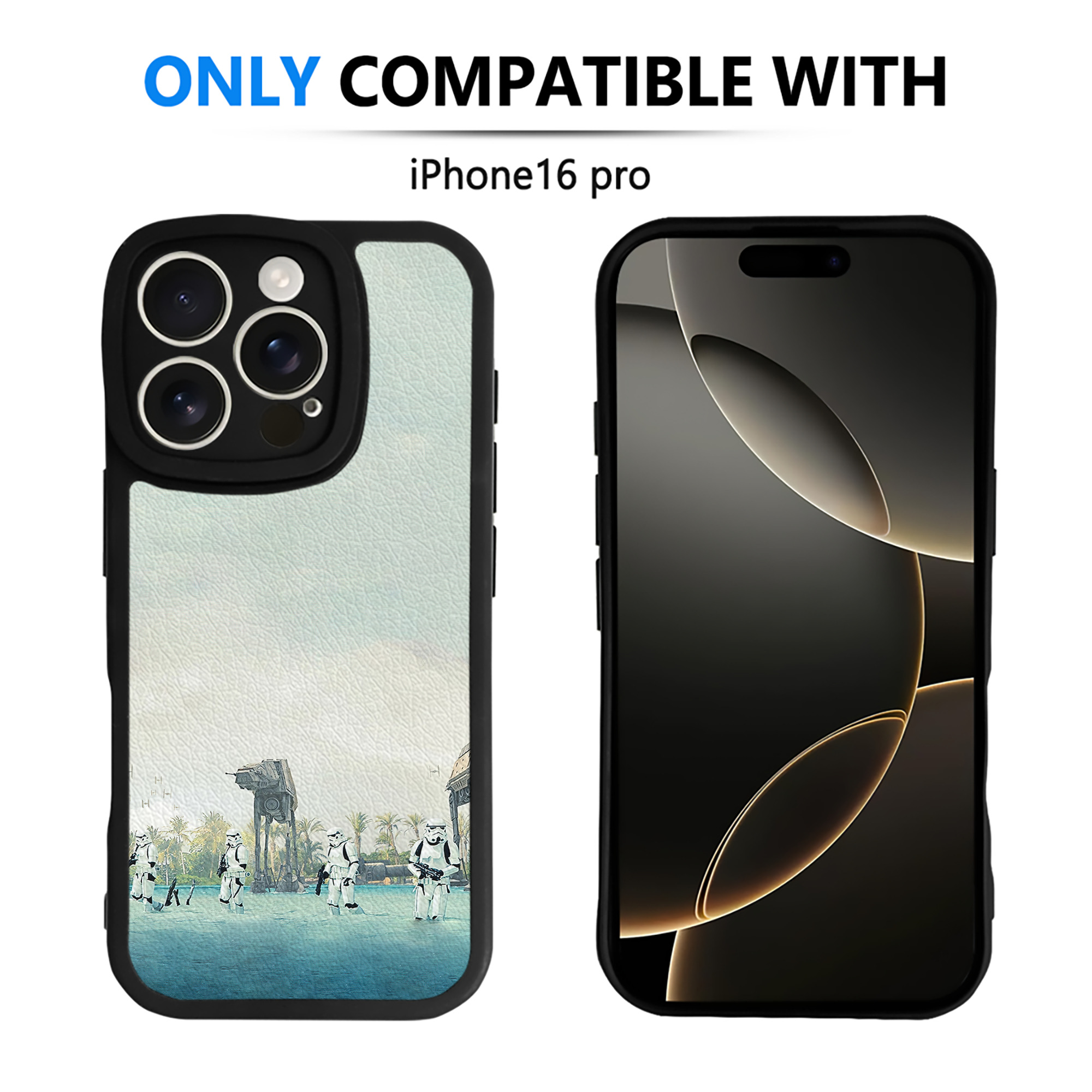 （画像用） スター・ウォーズ Star Wars 【iPhone 16シリーズ対応】シリコンスマホケース（レザー調） 材質：シリコン